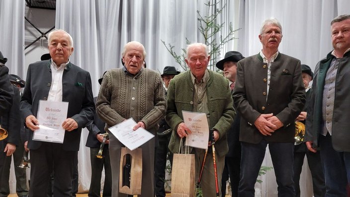 Ehrung für 60 Jahre Mitgliedschaft