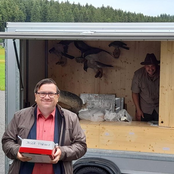 Stefan und Michael beim Aufbau